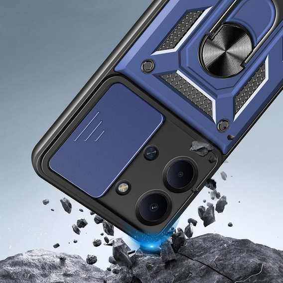 Armoured case for Xiaomi Redmi 15C 4G/LTE, CamShield Slide, blue