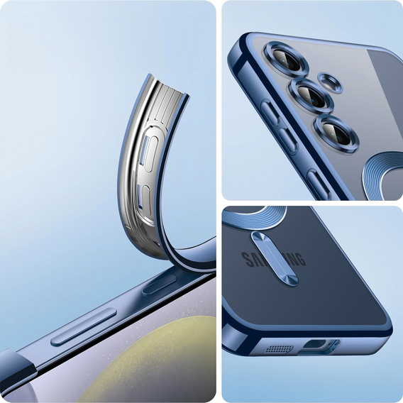 Case for Samsung Galaxy A55 5G, Electro MagSafe, blue + Screen Glass