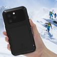 Love Mei Case for iPhone 16 Pro, armored with glass, black