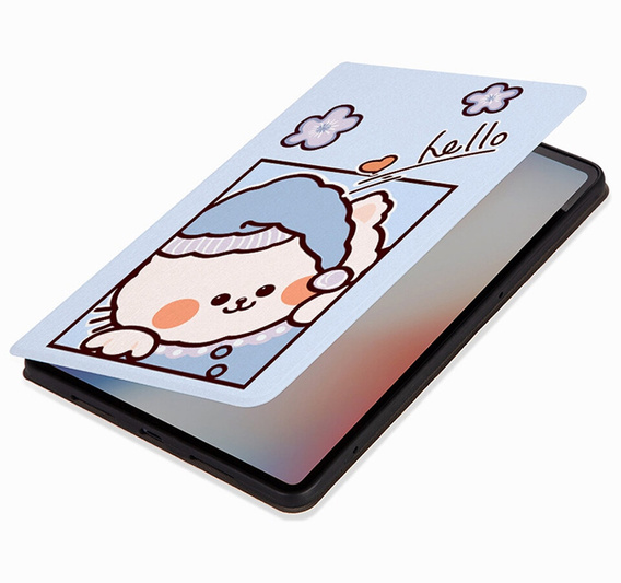 Flap case for Lenovo Tab M10 Plus 10.6 Gen 3 TB-125F TB-128F, blue cat