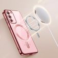 Case for Samsung Galaxy S23 Plus, Electro MagSafe, pink rose gold + Screen Glass