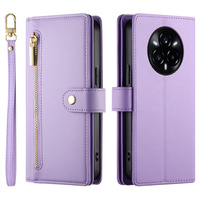 Flip case for Realme 14 Pro+ 5G, Wallet Zipper Pocket, purple