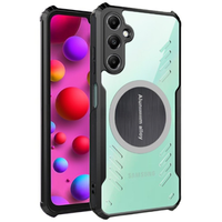 Case for Samsung Galaxy M15 5G, with magnetic sheet, transparent / black