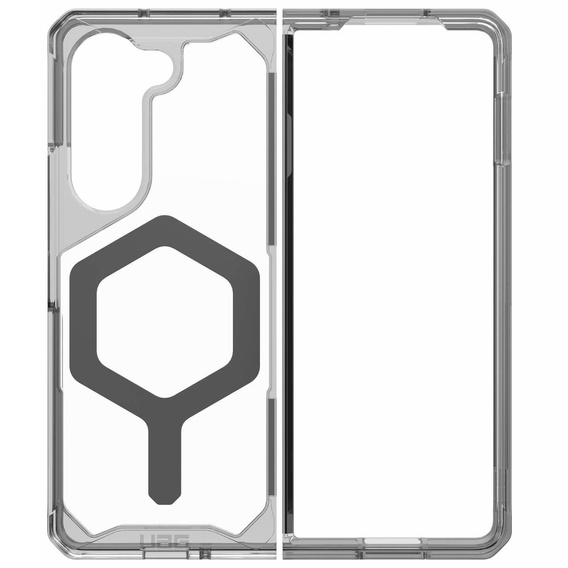 Urban Armor Gear Case for Galaxy Z Fold 5 5G, Plyo MagSafe, transparent / gray
