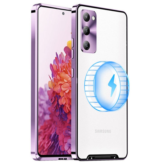 Camera Protection Case for Samsung Galaxy S20 FE, CamShield MagSafe, transparent / purple