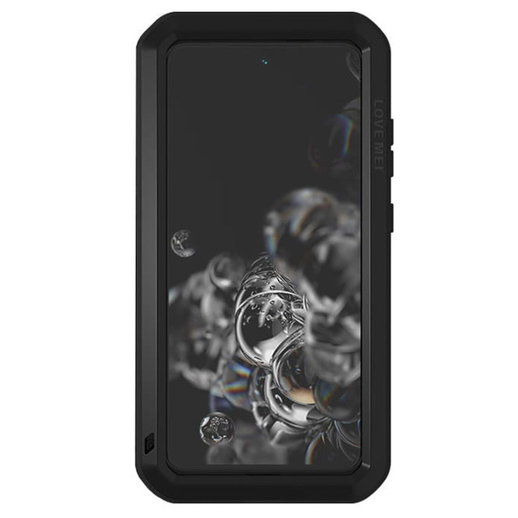 Love Mei Case for Samsung Galaxy S21 FE, armored with glass, black