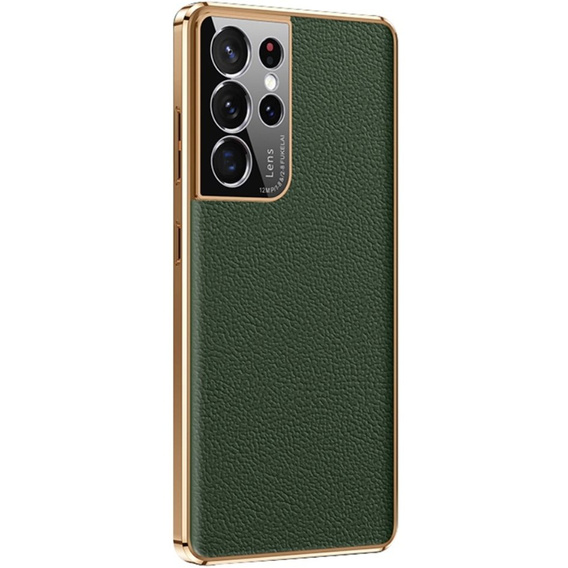 Case for Samsung Galaxy S23 Ultra, Cowhide Leather, green