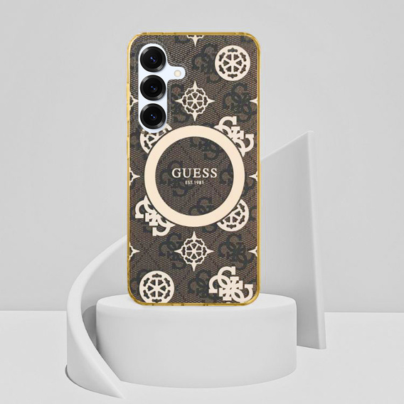 GUESS Magnetic IML Peony case for Samsung Galaxy S25