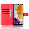 Flip case for Samsung Galaxy M15 5G, Crazy Horse Wallet, red