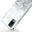 Case for Vivo V21 5G, Glittery, transparent