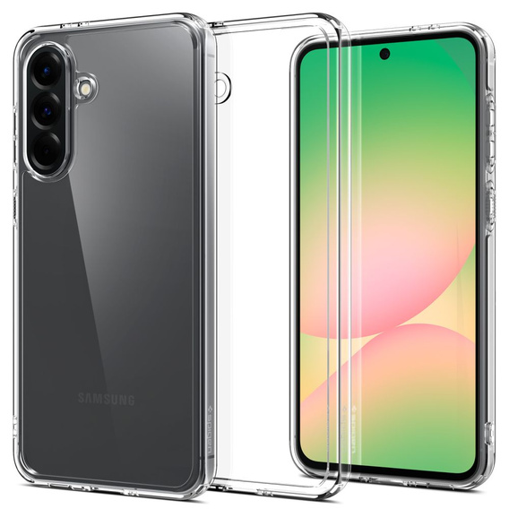 Spigen case for Samsung Galaxy A56 5G, Ultra Hybrid, transparent + 9H Tempered Glass