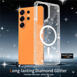 Glitter case, for MagSafe for Samsung Galaxy S26 Ultra, transparent