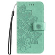 Flip case for Xiaomi Redmi 13C / Poco C65, Mandala Flower, green