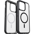 Case with frame for iPhone 12/12 Pro, for MagSafe, transparent / black