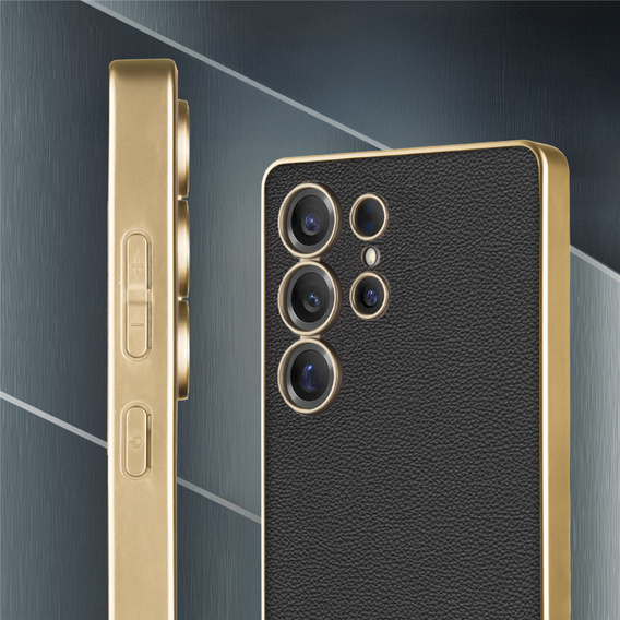 Case for Samsung Galaxy S25 Ultra, GKK Leather, black