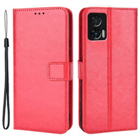 Flip case for Motorola Edge 30 Neo 5G, Crazy Horse Wallet, red