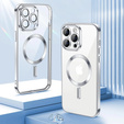Case for iPhone 13 Pro Max, Electro MagSafe, silver + Screen Glass