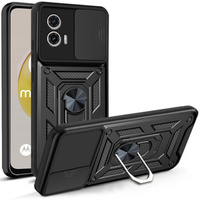 Case for Motorola Moto G73 5G, CamShield Slide, black