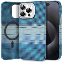 Case for iPhone 15 Pro, Frame Kickstand, for MagSafe, Moon Blue