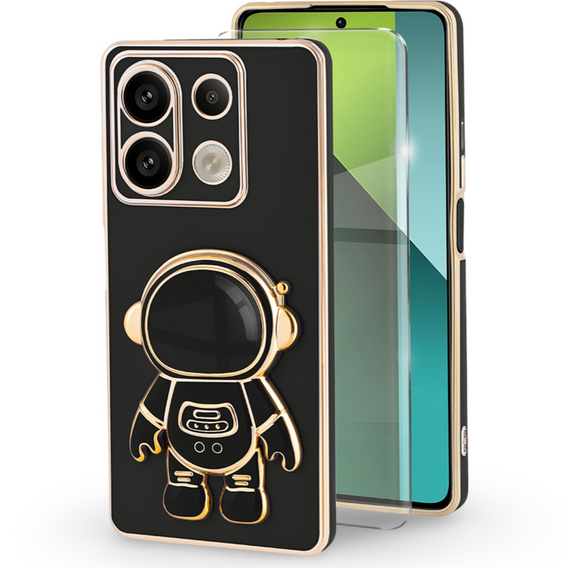 Case for Xiaomi Redmi Note 13 Pro 5G, Astronaut, black + 9H Tempered Glass