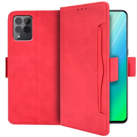 Flip case for T Phone Pro 5G, Card Slot, red
