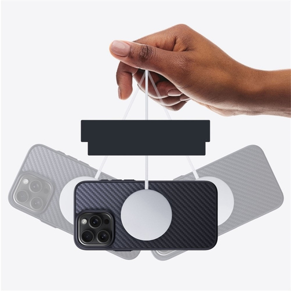 Case for iPhone 16 Pro Max, Aramid Fiber Cover, black