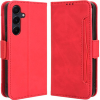 Flip case for Samsung Galaxy A55 5G, Card Slot, red