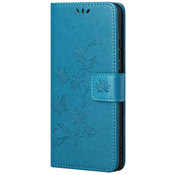 Flip case for Samsung Galaxy M23, Butterfly, blue