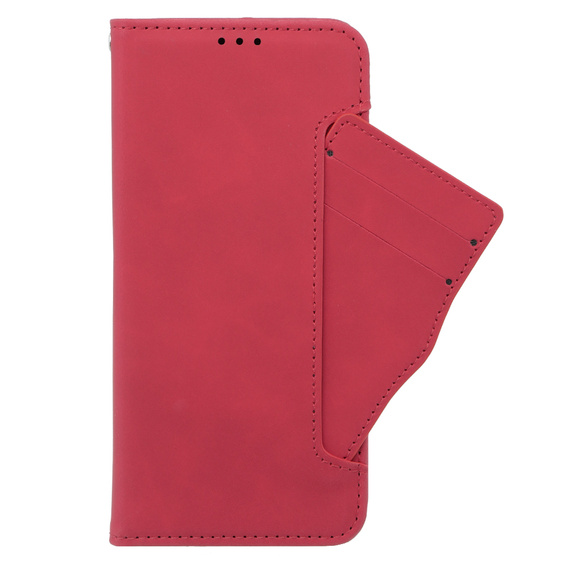 Flip case for Oppo A58 4G, Card Slot, red