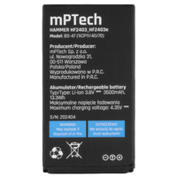 Battery for myPhone Hammer Boost / Power mobile phone, 3500 mAh