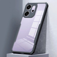 Case for Oppo Reno 14F, reinforced, transparent with black sides