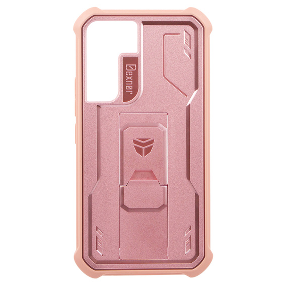 Armored case for Samsung Galaxy S22, Dexnor Full Body, pink rose gold