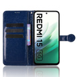 Flap case for Xiaomi Redmi 15 5G / 4G, Wallet Rhombus, blue
