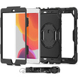 Armored Case for iPad 10.2" 2021/2020/2019 (9/8/7 gen.), protective 360 with stylus slot, black