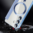 Flip case for Samsung Galaxy S24, RFID Wallet MagSafe CamShield, blue