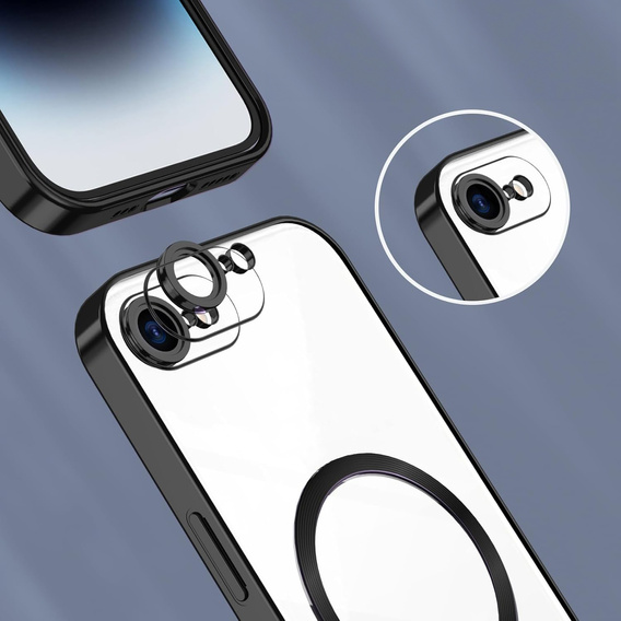 Case for iPhone 7 / 8, Electro MagSafe, black + Screen Glass