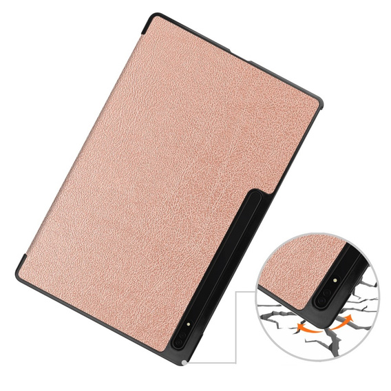 Case for Samsung Galaxy Tab S9 Ultra, Smartcase, pink rose gold