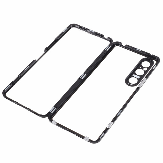 Case for Sony Xperia 1 V, Magnetic Dual Glass, black