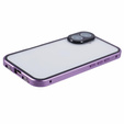 Case for iPhone 16, Magnetic Dual Glass, purple