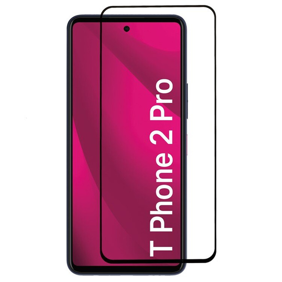 3D Tempered Glass for T Phone 2 Pro 5G, black frame