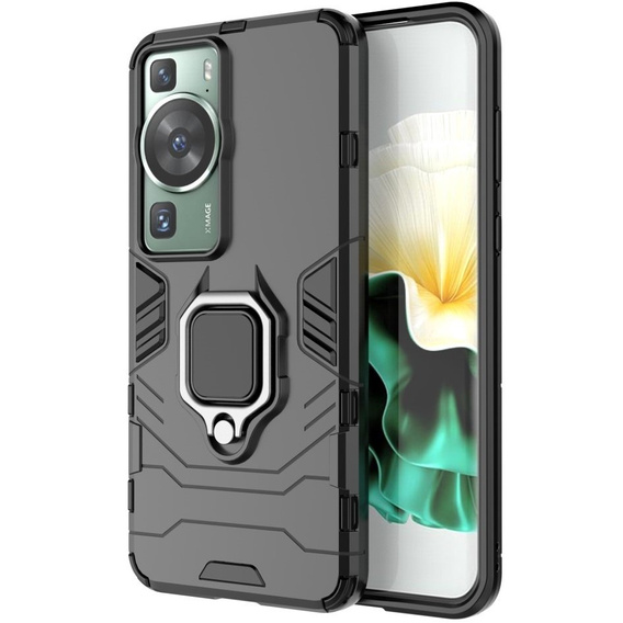 Case for Huawei P60 / P60 Pro, Kickstand Ring, black