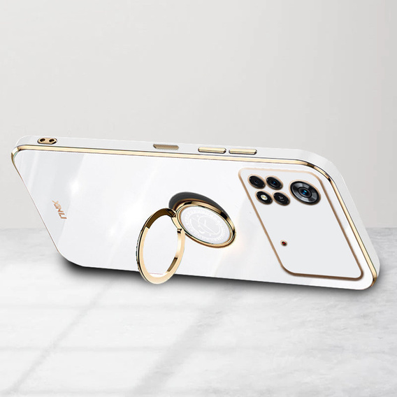 Case for Xiaomi Poco M4 Pro 4G, Electro Ring, white