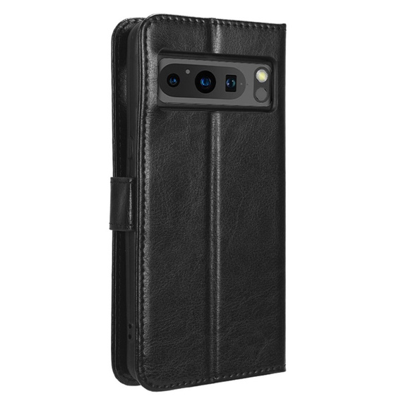 Flip case for Google Pixel 8 Pro, Crazy Horse Wallet, black