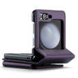 CASEME flip case for Samsung Galaxy Z Flip5 5G, Litchi Wallet, purple