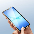Case for Samsung Galaxy A17 5G, Magnetic Dual Glass, transparent with gold sides