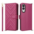 Crossbody Leather Wallet flip case for Samsung Galaxy S25 Edge, maroon