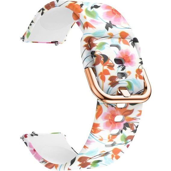 Silicone Strap for Samsung Galaxy Watch Active 20mm, Bird and Flower