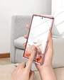 Case for Samsung Galaxy S22 Ultra, Suritch Full Body Marble, pink