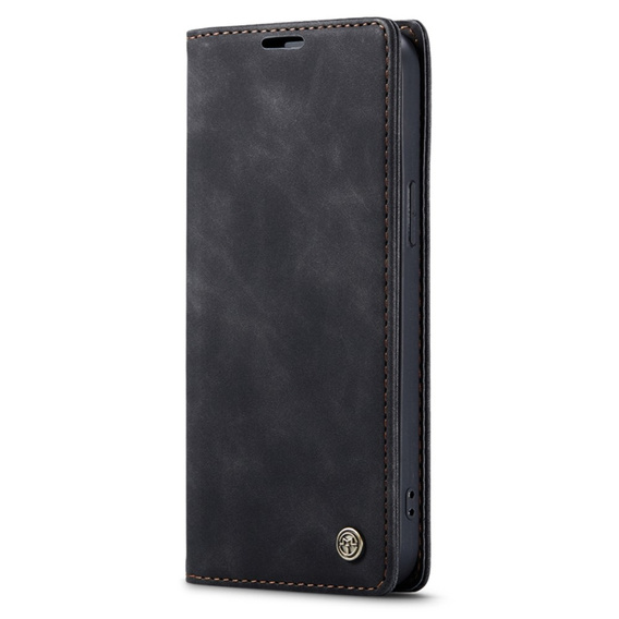 CASEME case for iPhone 14 Pro, Leather Wallet Case, black