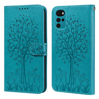 Flip case for Motorola Moto G22, tree, blue